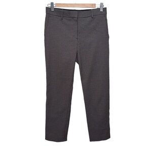 Theory Brown Geometric Trouser Pants Size 2